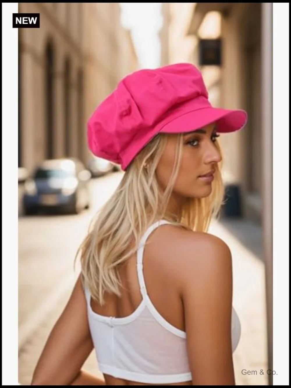 Vintage Cabbie Newsboy Hat - 100% Cotton 8 Panels Sun Hat